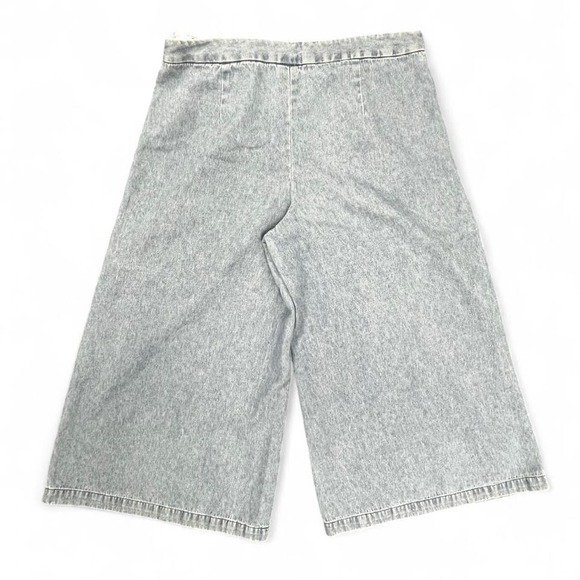 Versailles Sailor Button Denim Culotte Shorts High Waist Nautical Wide Leg 12 - Picture 8 of 8